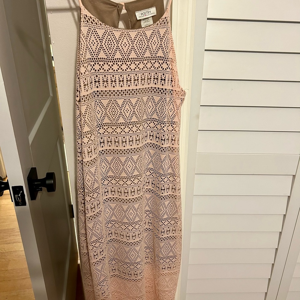 Roper Blush Cut Out Back Lace Boho Dress